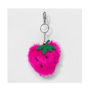 Girls Faux Fur Strawberry Keychain - Cat & Jack Pink